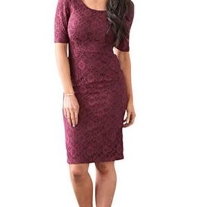 Milkarose maroon bridesmaid dress
